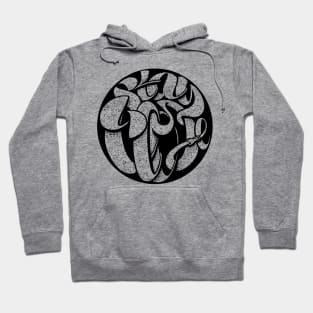 Stay Close Lettering Blk Hoodie